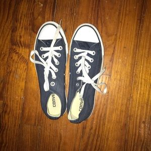 Blue Converse with Yellow Detail